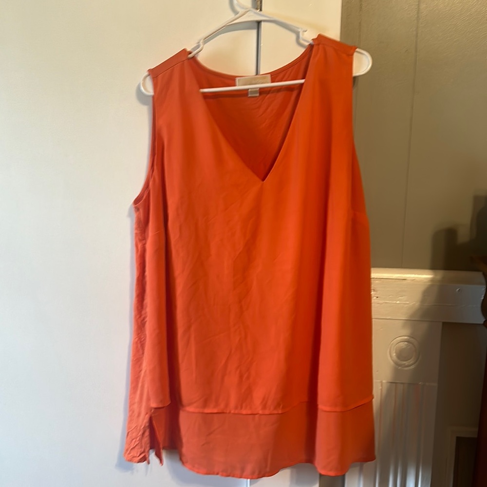 Michael Kors orange flowy tank